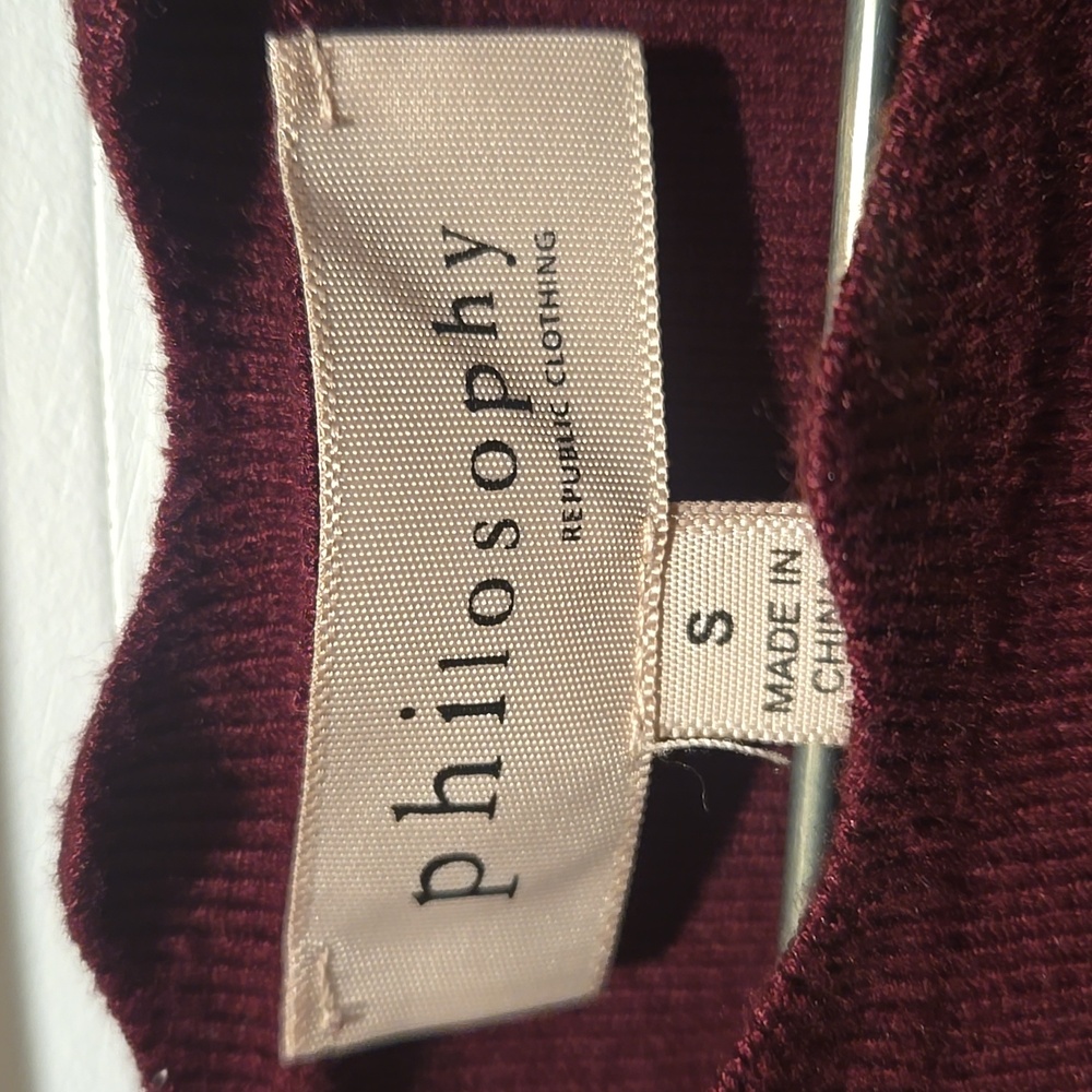 Philosophy Rich Burgundy Knit Top - Picture 2 of 14